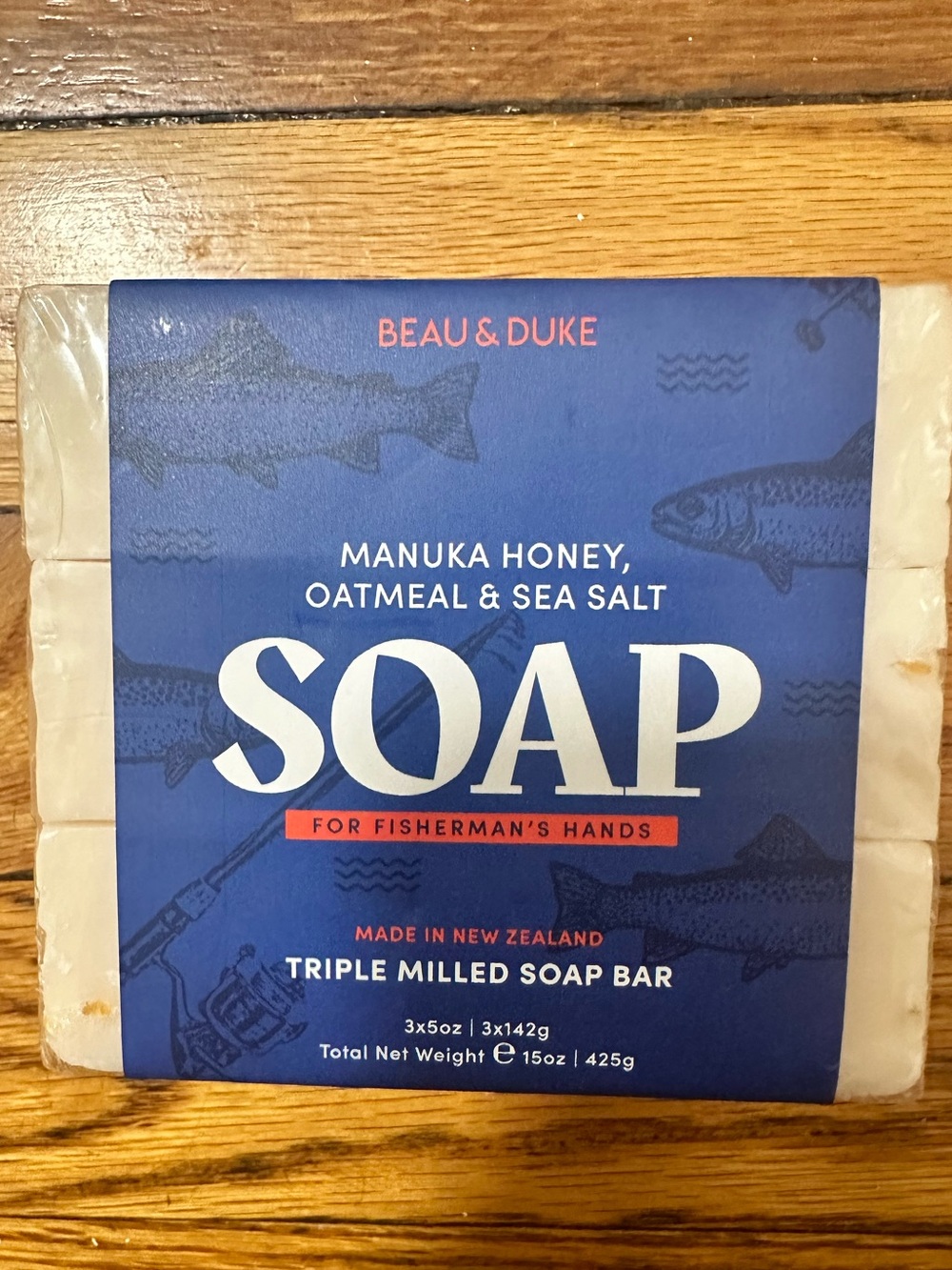 Beau & Duke Manuka Honey , Oatmeal & Sea Salt SOAP  3 pcs made in New Zealand